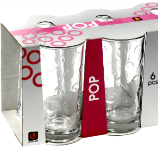 POP SET CASA 1/6 BELE 24,5CL 51056/6B  512024